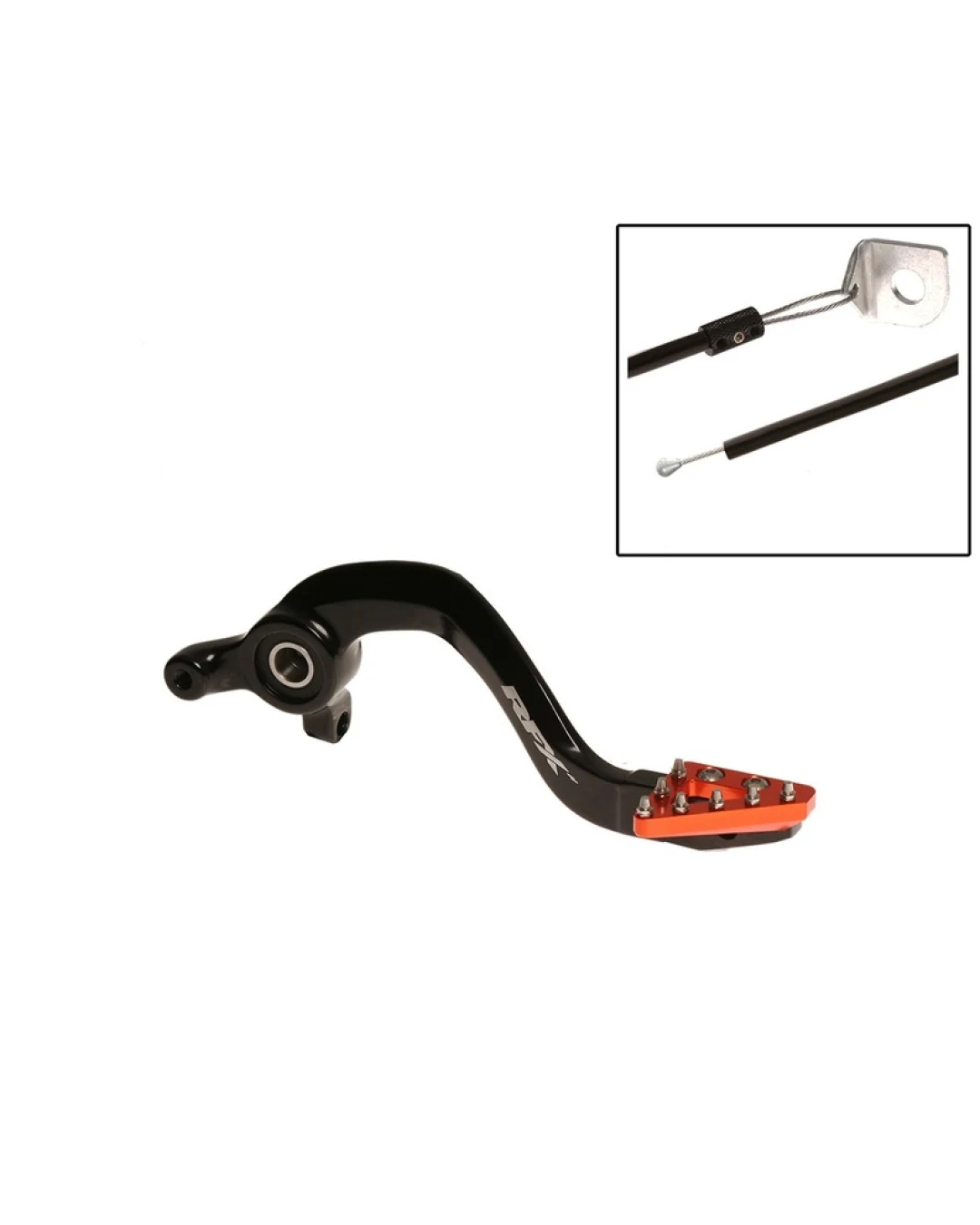 Заден лост за спирачка RFX Pro ST Rear Brake Lever (Hard Anodised Black/Orange) - KTM65