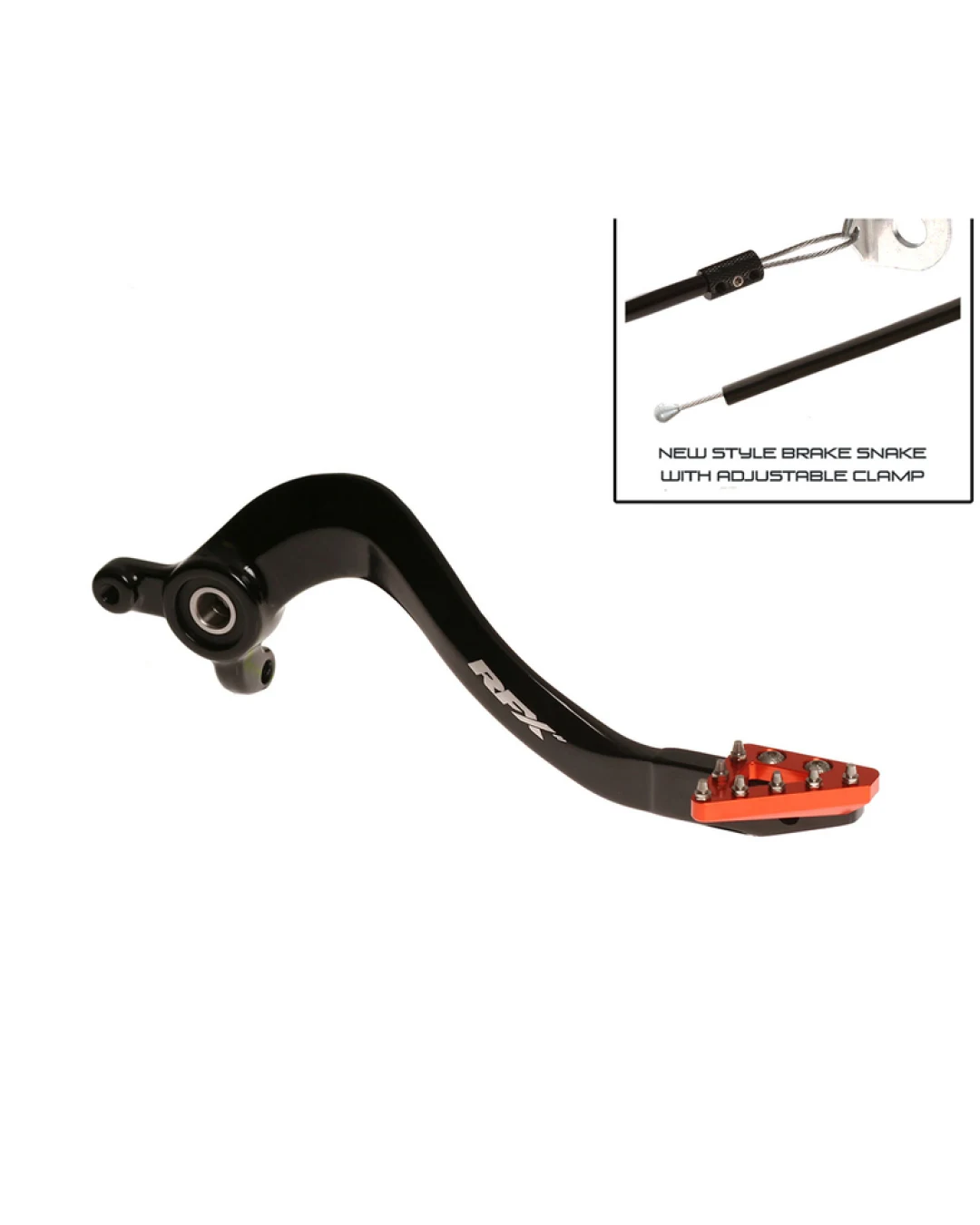 Заден лост за спирачка RFX Pro ST Rear Brake Lever (Hard Anodised Black/Orange) - KTM85