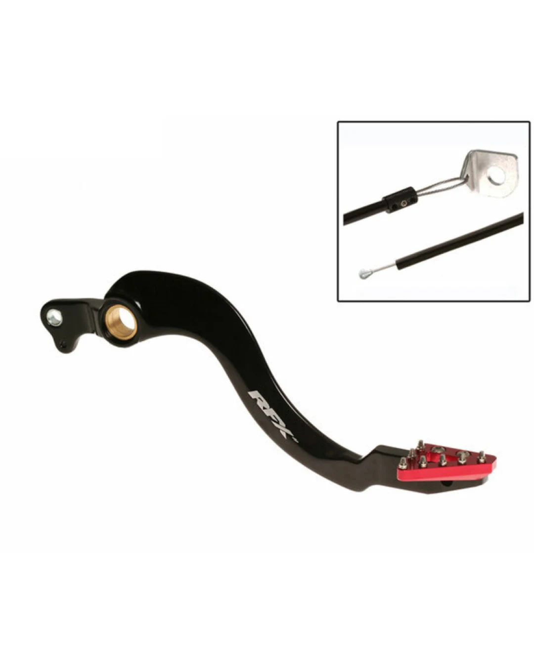 Заден лост за спирачка RFX Pro ST Rear Brake Lever (Hard Anodised Black/Red) - Honda CRF250/450