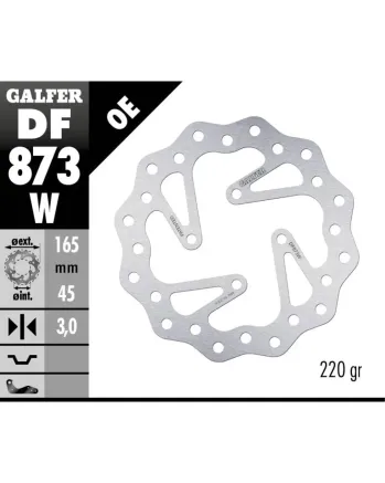 Заден спирачен диск Galfer BRAKE TRACK WAVE 165x3mm DF873W