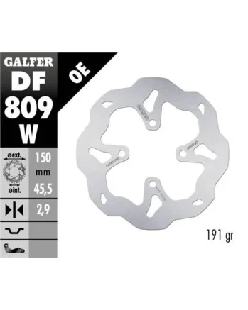 Заден спирачен диск Galfer WAVE FIXED 150x2,9mm DF809W
