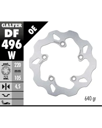 Заден спирачен диск Galfer WAVE FIXED 220x4,5mm DF496W
