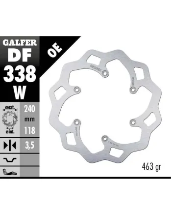 Заден спирачен диск Galfer WAVE FIXED 240x3.5mm DF338W
