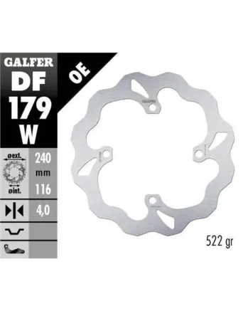 Заден спирачен диск Galfer WAVE FIXED 240x4mm DF179W