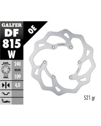 Заден спирачен диск Galfer WAVE FIXED 240x4mm DF815W