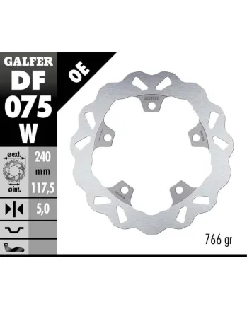 Заден спирачен диск Galfer WAVE FIXED 240x5mm DF075W