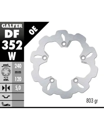 Заден спирачен диск Galfer WAVE FIXED 240x5mm DF352W