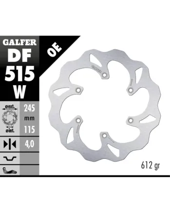 Заден спирачен диск Galfer WAVE FIXED 245x4mm DF515W
