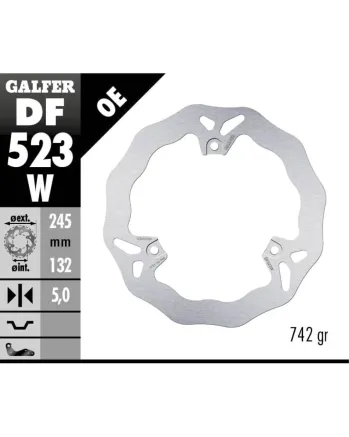Заден спирачен диск Galfer WAVE FIXED 245x5mm DF523W