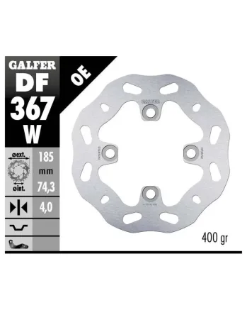 Заден спирачен диск Galfer WAVE FIXED  DISC WAVE FIXED 185x4mm DF367W