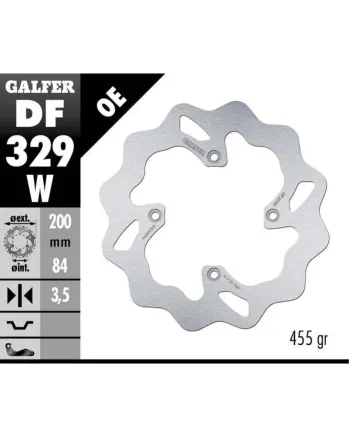 Заден спирачен диск Galfer WAVE FIXED  DISC WAVE FIXED 200x3,5mm DF329W