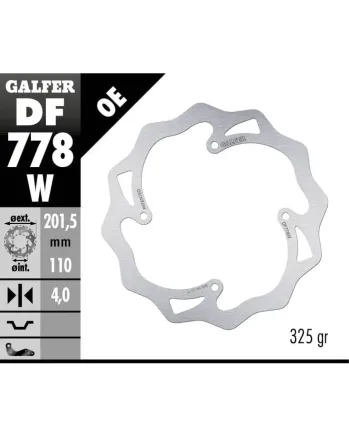 Заден спирачен диск Galfer WAVE FIXED  DISC WAVE FIXED 201,5x4mm DF778W