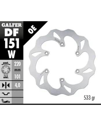 Заден спирачен диск Galfer WAVE FIXED  DISC WAVE FIXED 220x4,5mm DF151W