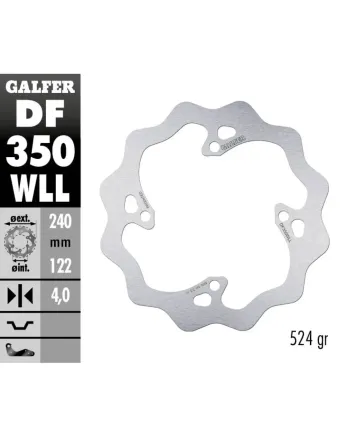 Заден спирачен диск Galfer WAVE FIXED SOLID 240x4mm DF350WLL