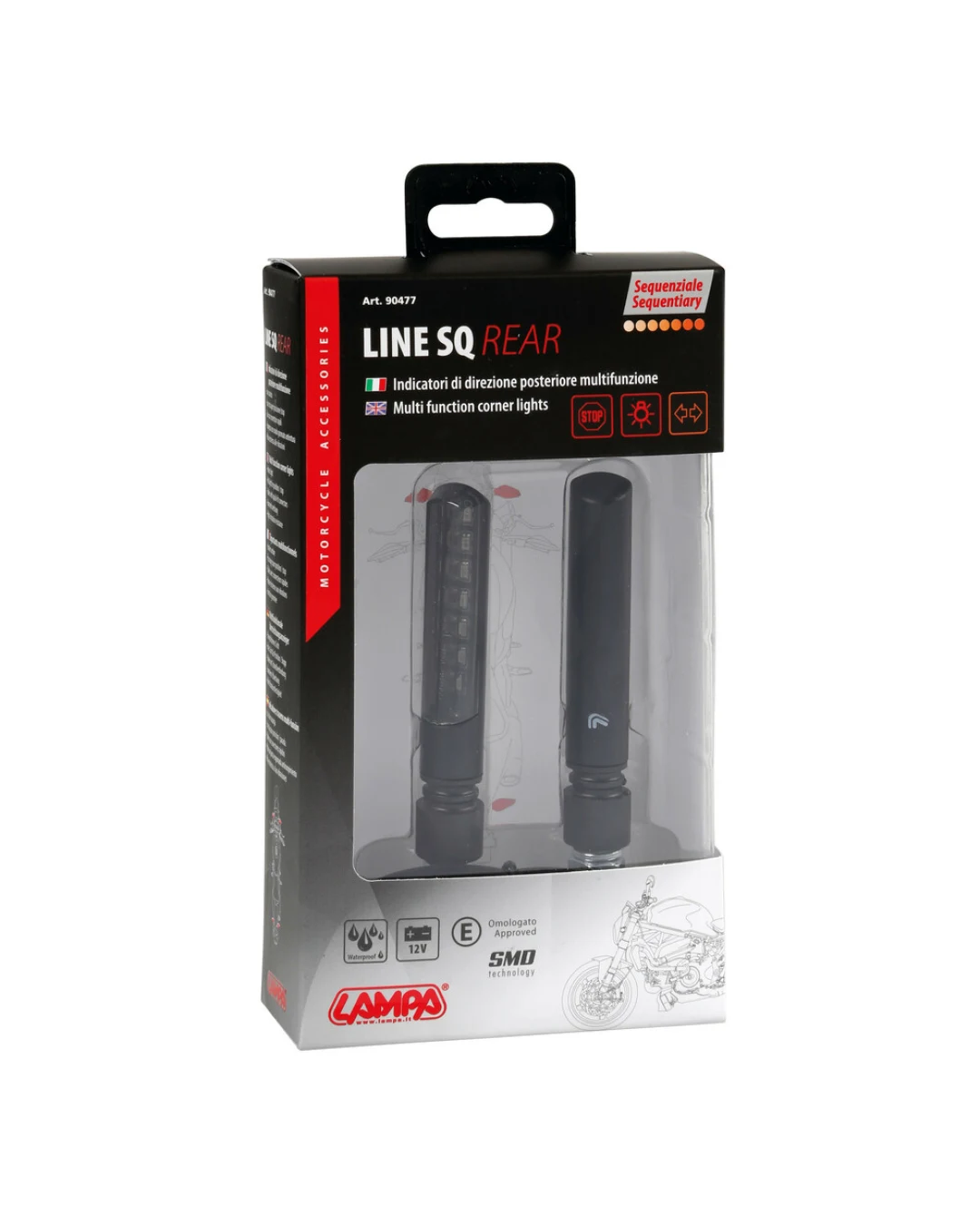Задни мигачи/светлини Line SQ  - 12V LED - 90477