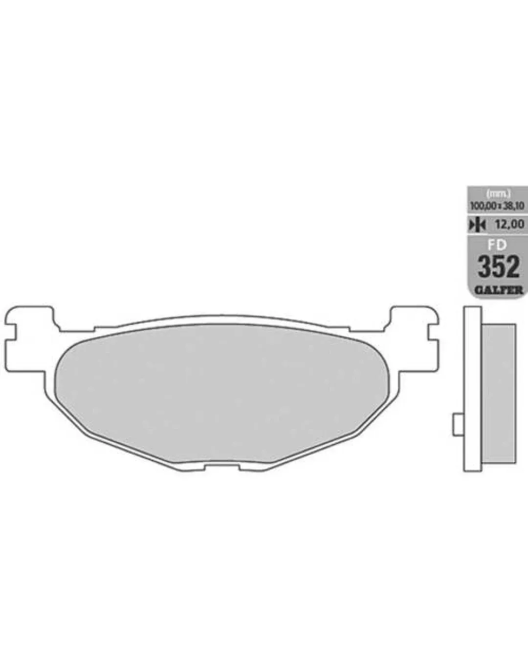 Задни мото накладки Galfer SEMI METAL FD352G1054