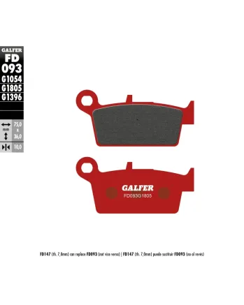Задни мото накладки Galfer TRIAL TOP FD093G1805