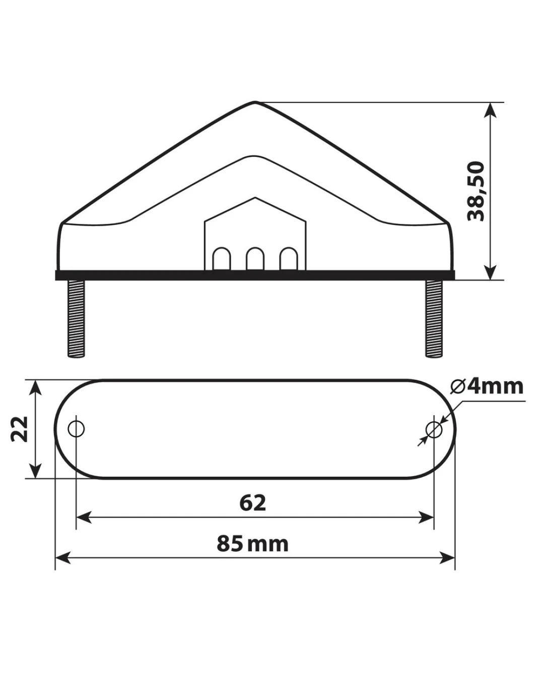 Задни светлини NOVA, 9 Leds 12V - 90484
