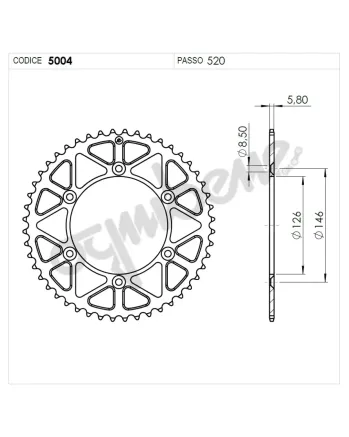 Задно зъбчато колело TROFEO 365004151 BLACK