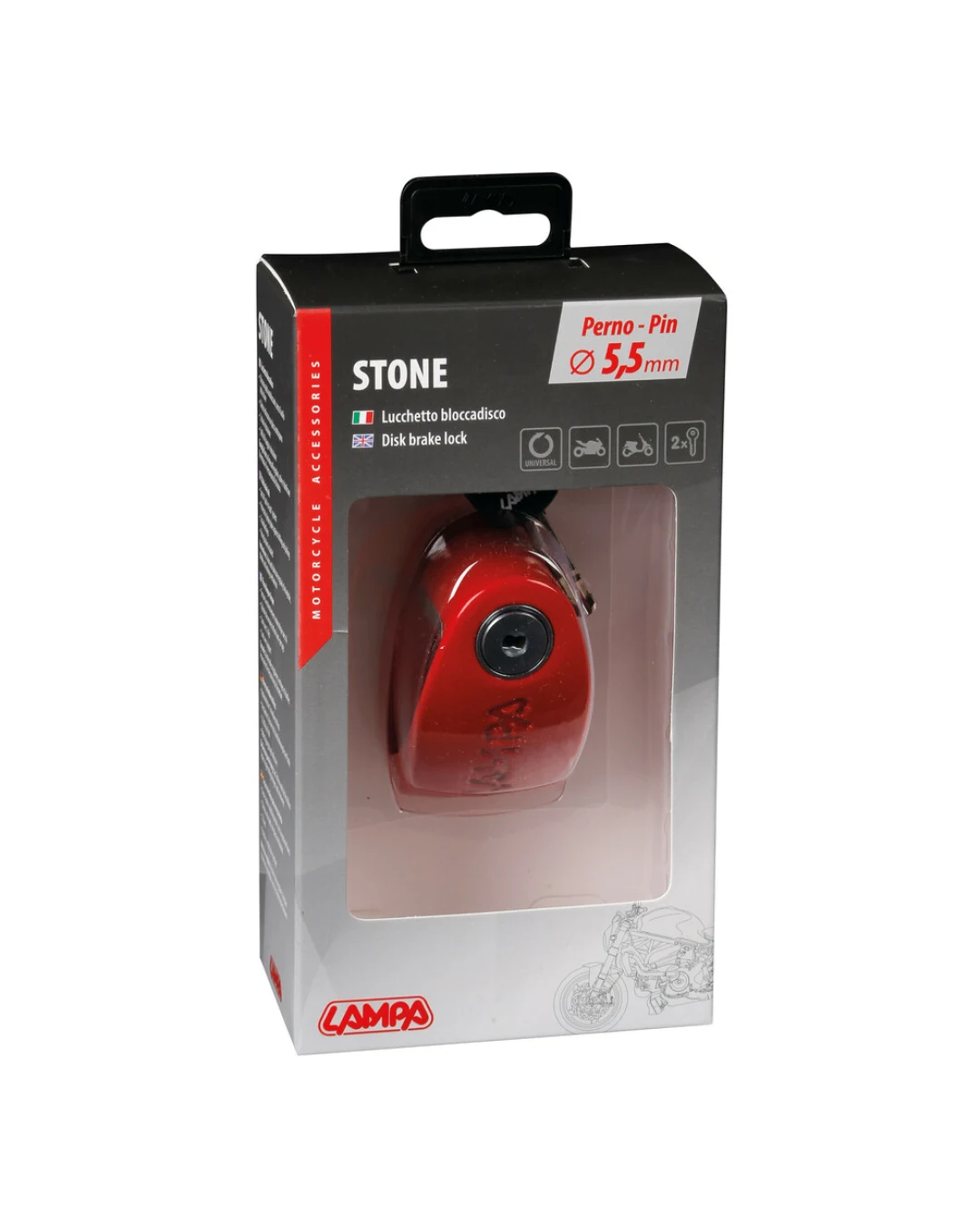 Заключвалка диск Stone red 90589