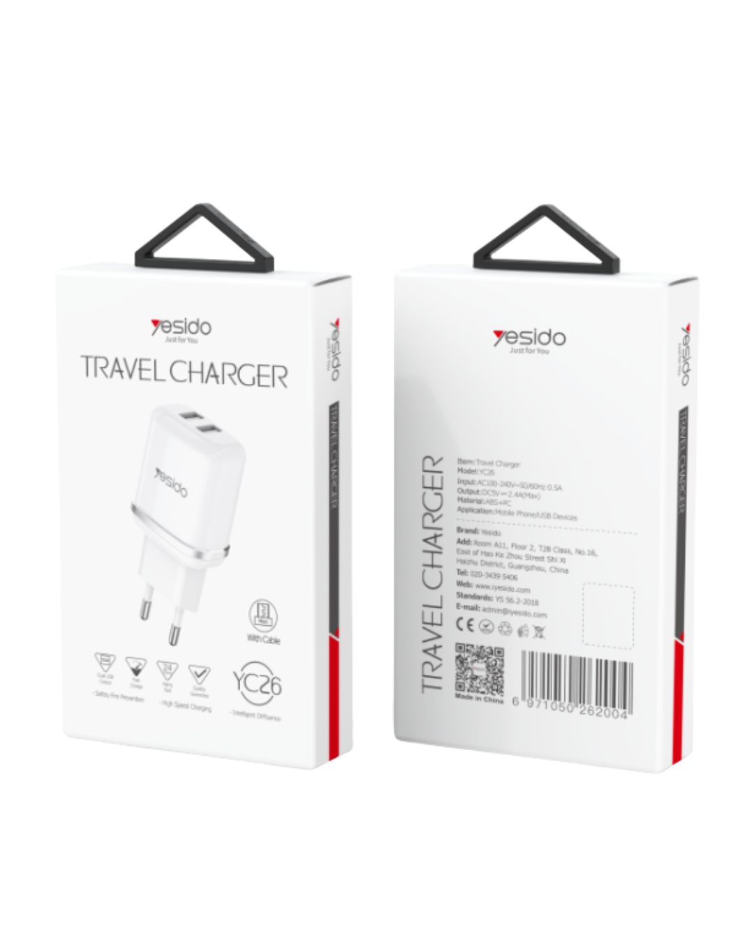 Зарядно устройство YESIDO YC26 20W (2xUSB-C)