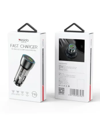 Зарядно устройство за кола YESIDO Y49 30W (USB-C & USB-A)