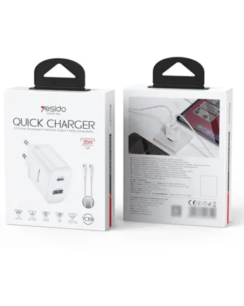 Зарядно устройство за контакт YESIDO YC108 35W с USB-A и USB-C