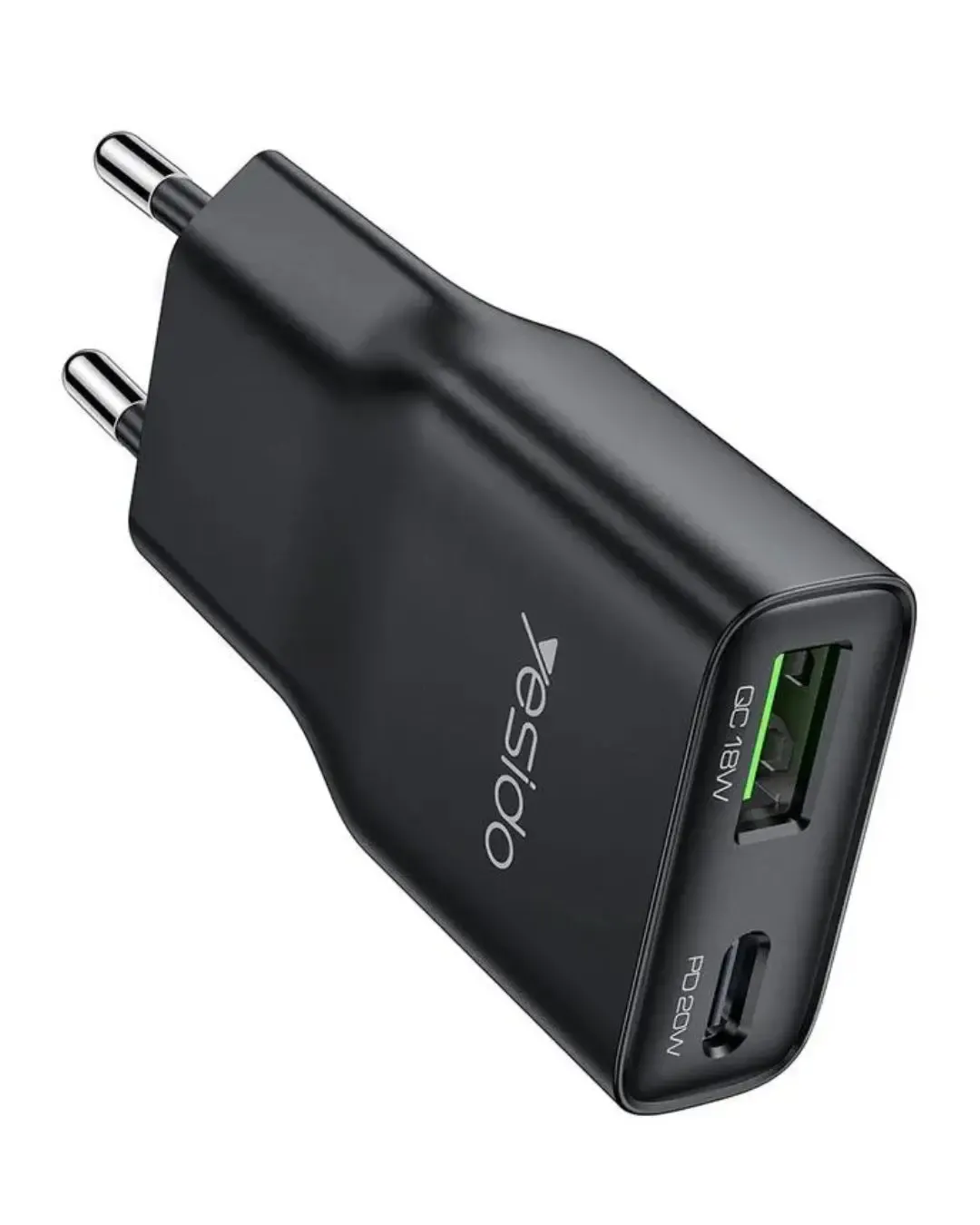 Зарядно устройство за контакт YESIDO YC112 20W (USB-C 20W и USB-A 18W)