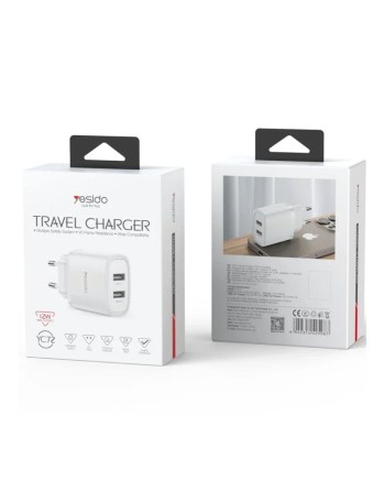 Зарядно устройство за контакт Yesido YC72 12W (2xUSB-A)