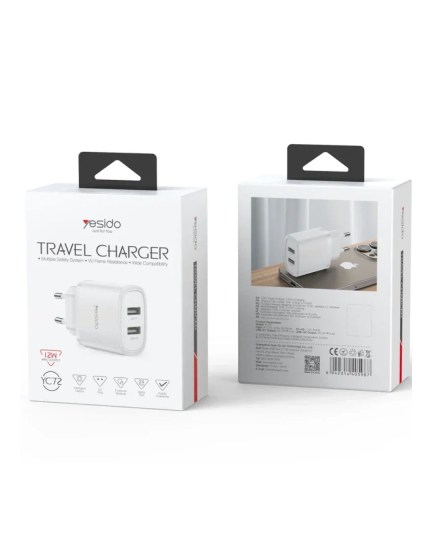 Зарядно устройство за контакт Yesido YC72 12W (2xUSB-A)