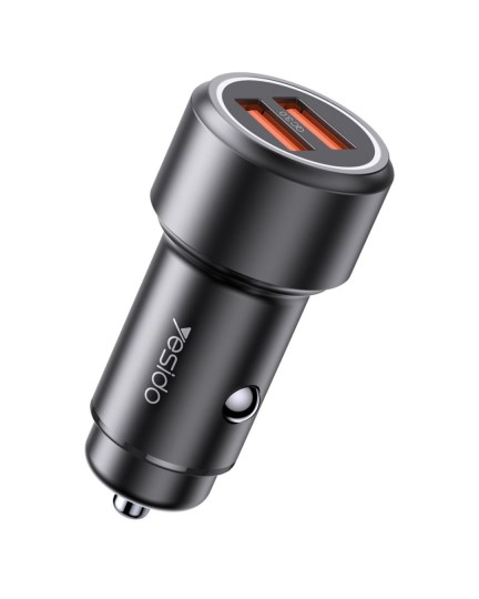 Зарядно за Кола 2XUSB-A, QC3.0 Yesido Y43