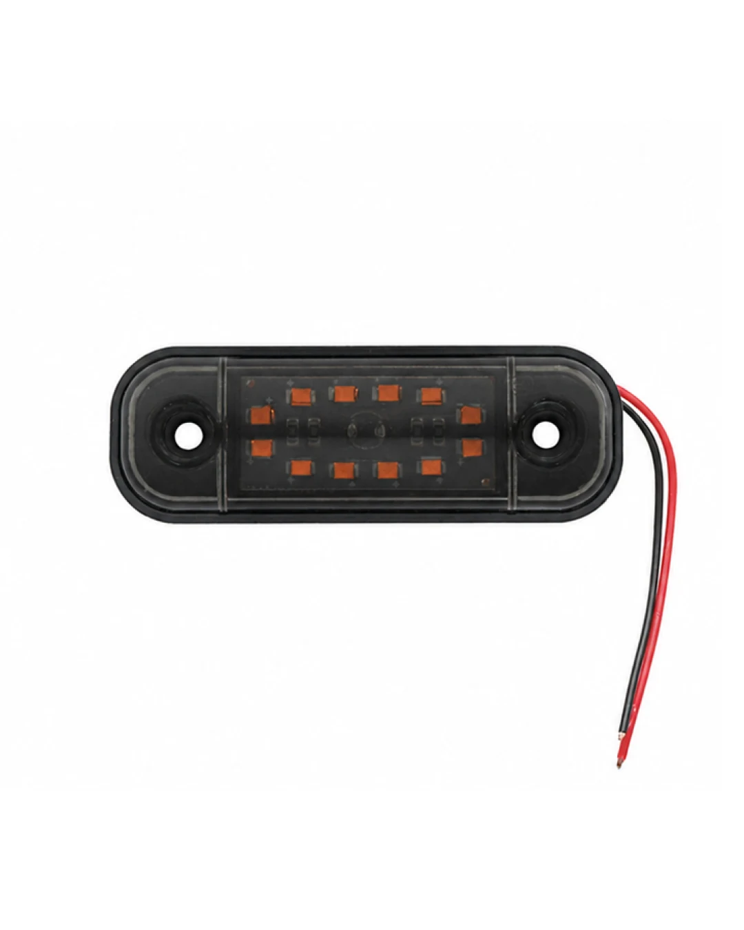 Жълта LED Габаритна светлина / маркер - Опушен 12 диода 12V-24V