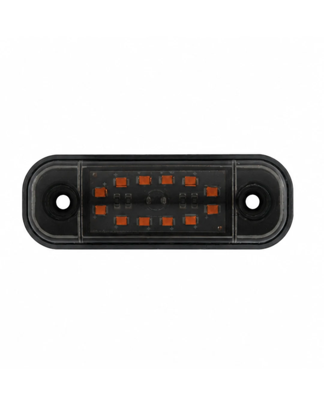 Жълта LED Габаритна светлина / маркер - Опушен 12 диода 12V-24V
