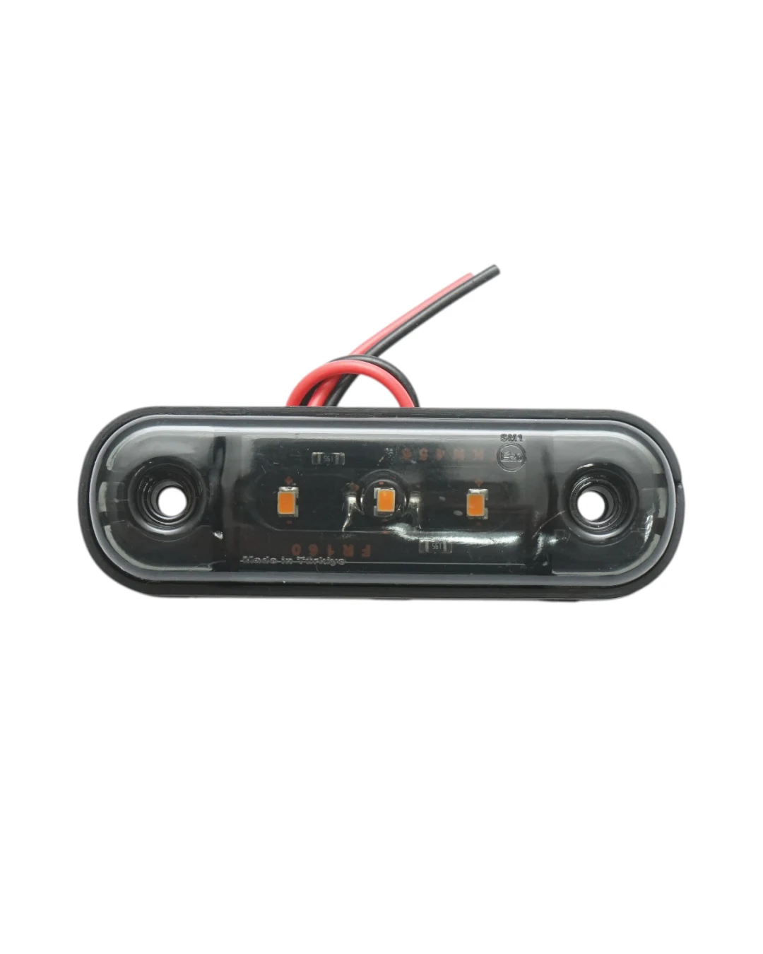 Жълта LED Габаритна светлина / Маркер - Опушен 3 диода 12V-24V
