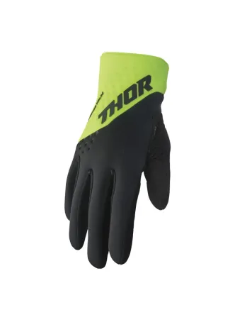 Зимни мотокрос ръкавици THOR SPECTRUM FLO BLACK/ACID COLD WEATHER